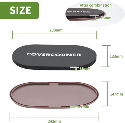 2 in 1 Furniture Sliders, 8 PCS in 3 1/2" or 4", Brown | Furniture Sliders for Hardwood Floors, Furniture Sliders for Carpet, Sliders for Moving Furniture, Furniture Movers Sliders