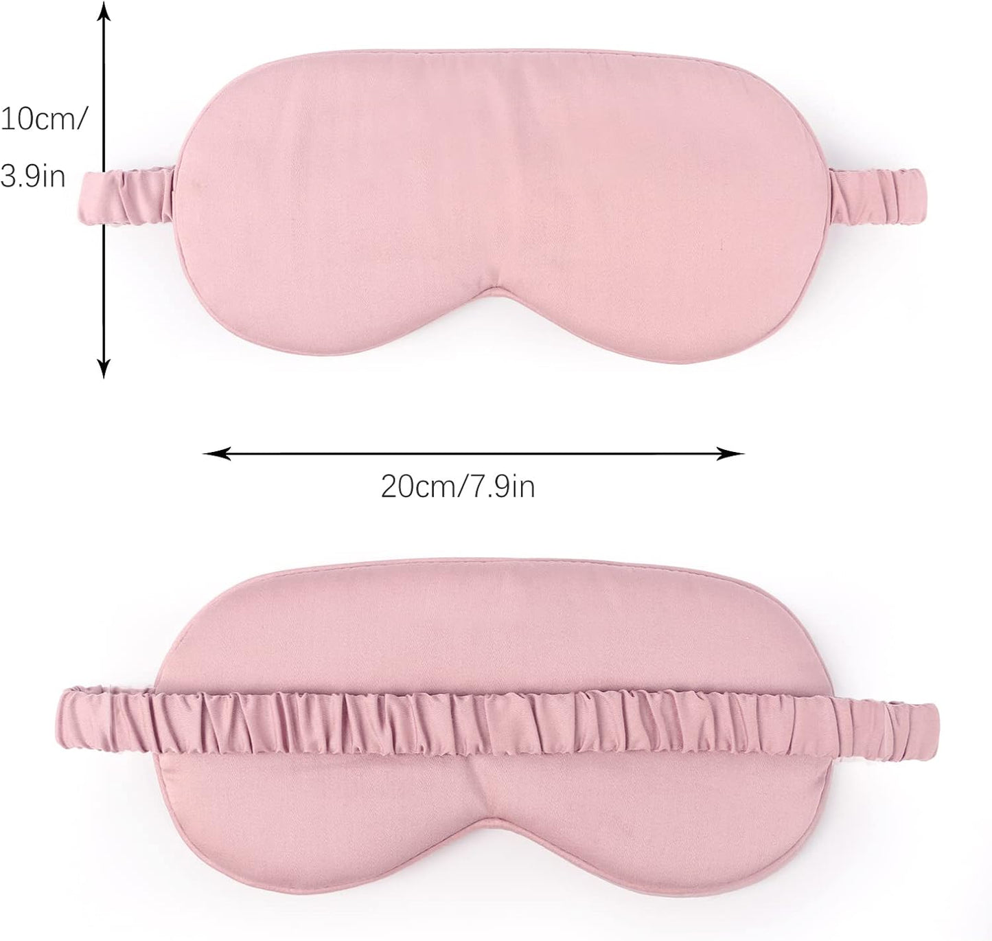 HBHLFZ Sleep Mask 2 Pack - Bamboo Viscose Fiber Sleeping Eye Mask - with Elastic Band/Headband - Comfort Sleeping Shade - for Nighttime Sleeping, Traveling & Napping（Pink，Green）