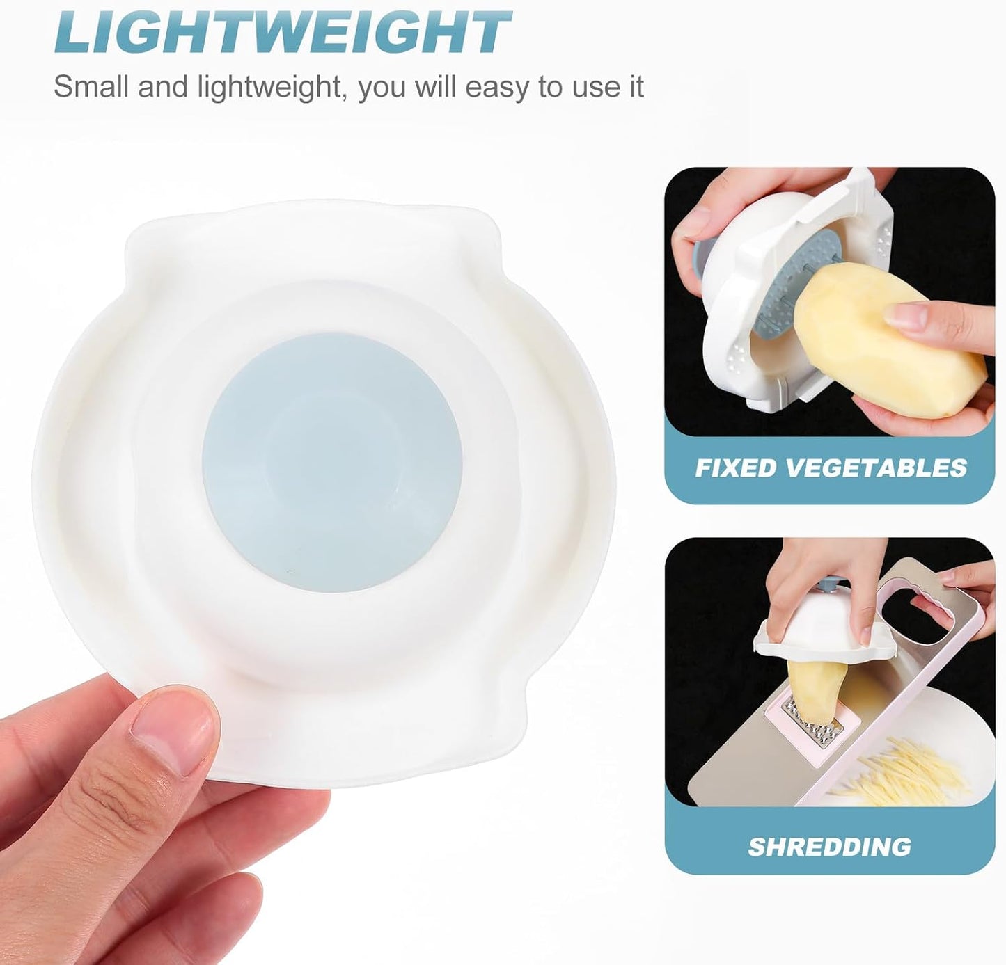 DOITOOL 2pcs Blue Plastic Hand Protectors Finger Guards for Kitchen Vegetable Grater Safety, Anti-Cut Hand Guards for Slicing and Chopping Tasks