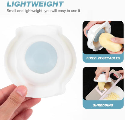 DOITOOL 2pcs Blue Plastic Hand Protectors Finger Guards for Kitchen Vegetable Grater Safety, Anti-Cut Hand Guards for Slicing and Chopping Tasks
