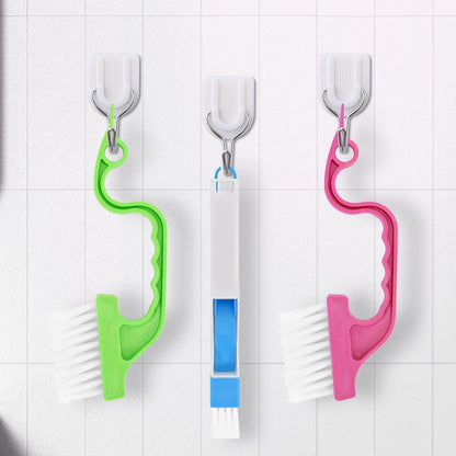7Pcs Crevice Cleaning Brush, Multifunctional Window Track Cleaning Tools and Window Groove Cleaning Brush, Home Kitchen Bathroom Window Faucets, Easy to Use Cleaner Supplies Tool