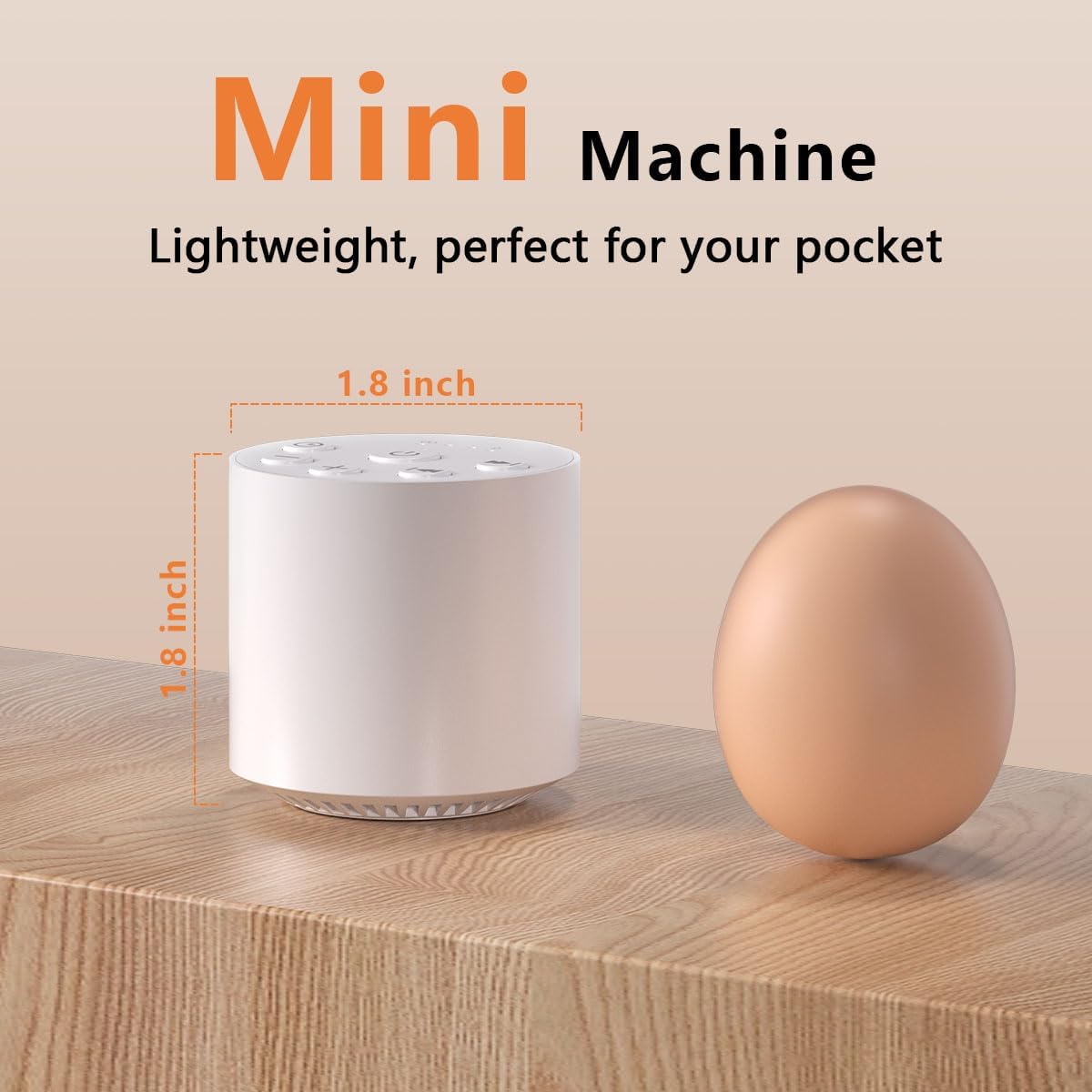 Color Noise Sleep White Noise Portable Sound Machines with 30 Soothing Sounds 32 Levels Volume Compact 4 Timer Options Auto-Off and Memory Function for Travel Home Everyone