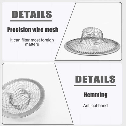 Shower Hair Drain Catcher, Stainless Steel Hair Catcher for Sink Bathroom Tub Drain Hair Catcher By Lechay (2pc)