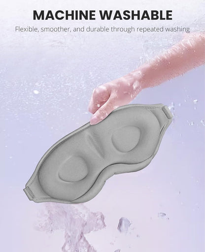 Sleep Mask for Side Sleeper Women Men, Light Blocking Eye Mask for Sleeping, 3D Contoured Cup Sleeping Mask for Zero Eye Pressure, with Adjustable Elastic Strap for Sleep Travel, Pink