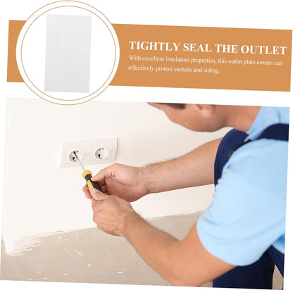 TEHAUX 50pcs Wall Outlet Insulation Pads Waterproof Socket Outlet Sealer Gaskets for Rectangular Foam Covers for Weather Protection and Energy Efficiency