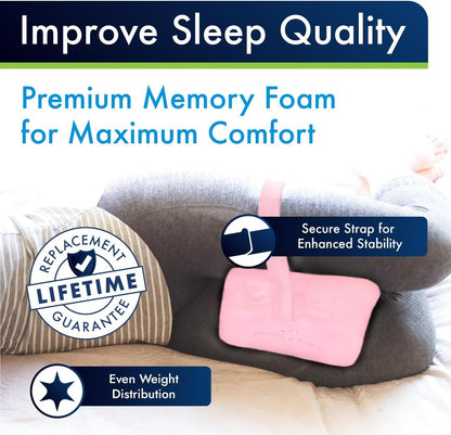 Sports Medica Knee Pillow for Side Sleepers, Memory Foam Leg Pillow Cushion