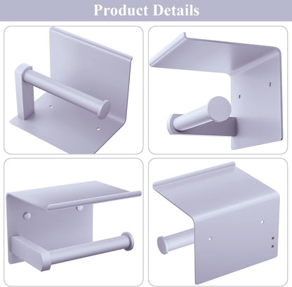 Toilet Paper Holder with Shelf Wall Mounted Toilet Paper Roll Dispenser | Heavy Duty Stainless Steel Brushed Nickel