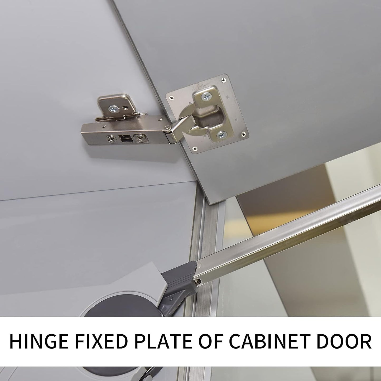 10 Pcs Cabinet Hinge Repair Plates Kits,Kitchen Cupboard Door Hinge Repair | repair plate,Stainless Steel Hinge Repair Fixing Bracket Plate Kit with Screws/Screwdriver for Kitchen Furniture CabinetDoor