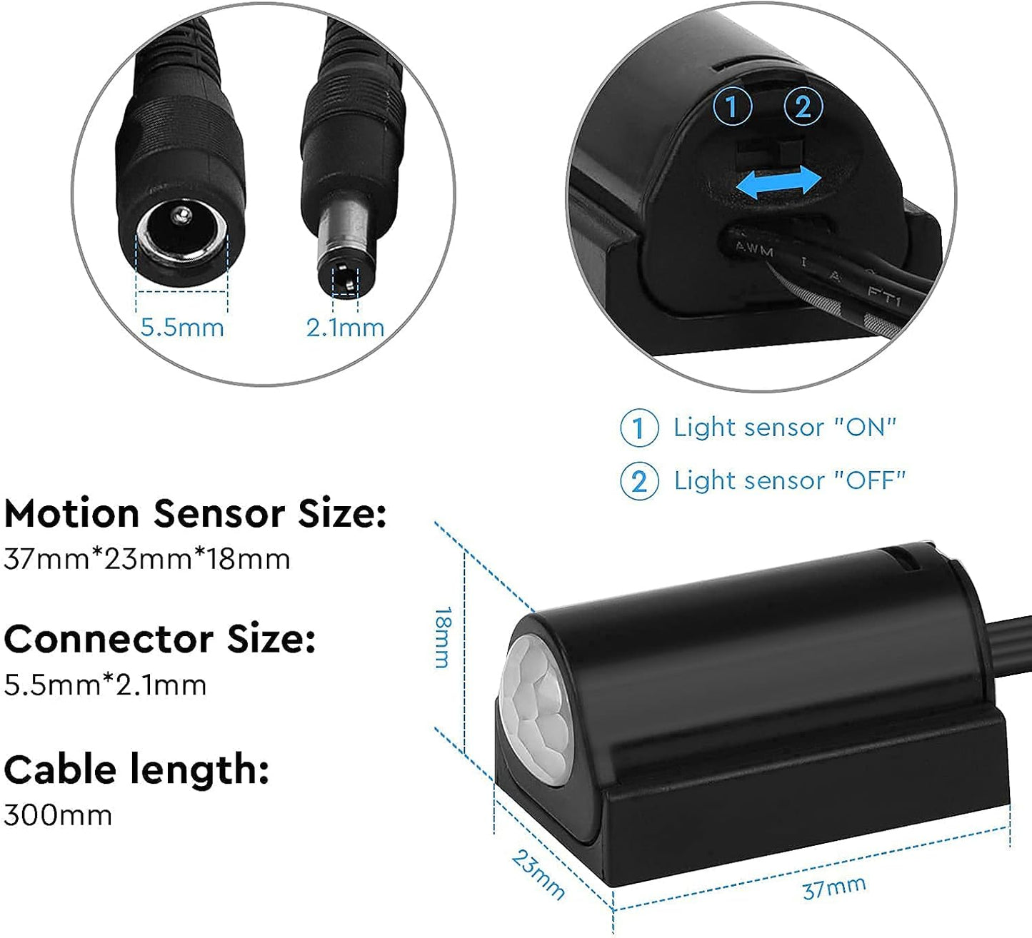 Motion Sensor Detection LED Light Strip Kit. Plug in. Perfect to Work as Motion Activated Lighting for Under Cabinets Closets Wardrobe Hallway Stairs Beds Kitchen. 4-Flex-Strip. Warm White 2700K.