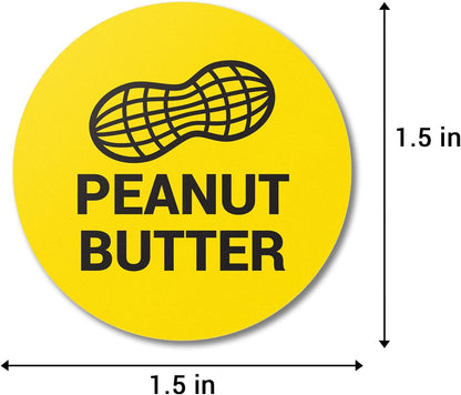 Sesame Seeds Allergy Warning Stickers, 1.5 Inch Round, 300 Labels