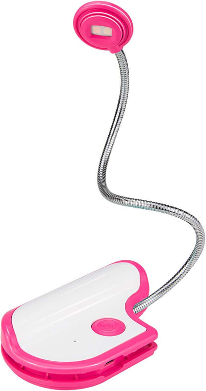 BIGMONAT Rechargeable Book Reading Light in Bed,Dimmable Warm/White Book Light for Kids,Multi Colors Portable LED Reading Lamp with Rotary Light Neck,Wireless Clip on Reading Light for Student(Green)
