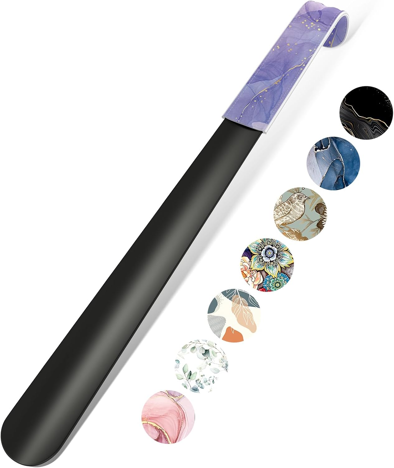 16.5 Inch Long Handle Shoe Horn for Seniors Men Women Kids, Metal Shoe Horns for Boots