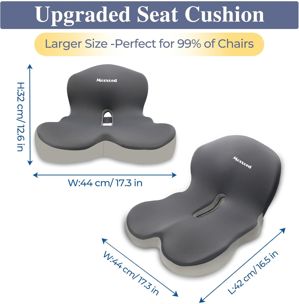 Car Seat Cushion with Lumbar Support Pillow, Seat Cushion for Driving