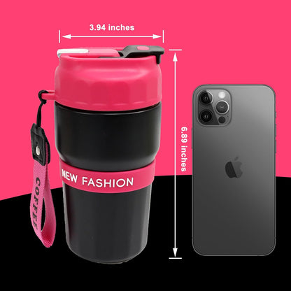 Portable 16OZ Insulated Tumbler with Magnetic Tea Infuser, Water Bottle | Stainless Steel, BPA-Free, Magnetic Detachable Strainer, One-Touch Brewing, For Loose Leaf Tea, Gift for Men & Women