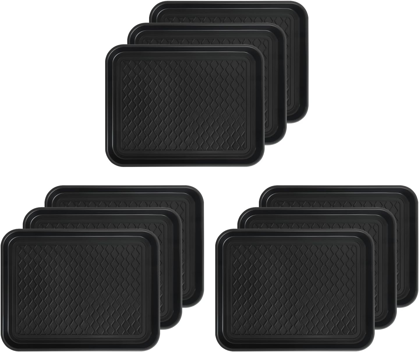 Boot Tray for Entryway, 3 Pack Waterproof Shoe Trays for Indoor Outdoor Use 20"x15" Durable Shoe Mat with Raised Edge, Non-Slip Tray for Boots, Pets, Garden & Muddy Shoes