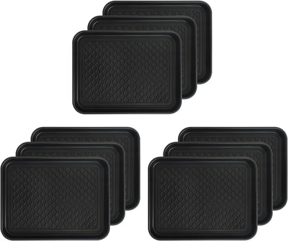 Boot Tray for Entryway, 3 Pack Waterproof Shoe Trays for Indoor Outdoor Use 20"x15" Durable Shoe Mat with Raised Edge, Non-Slip Tray for Boots, Pets, Garden & Muddy Shoes
