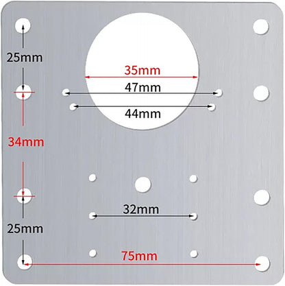 8 Pcs Hinge Repair Plate, 3.5 Inch x 3.5 Inch Stainless Steel Cabinet Door Panel Reinforcement Plate for Installation and Repair of Hinges (8)