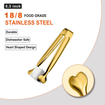 Mini Serving Tongs, Anytrp 18-Packs Stainless Steel Sugar Tongs, 4.3inch Ice Tongs Kitchen Appetizers Tongs for Coffee Bar, Tea Party, Desserts Party, Sugar and Ice Bucket