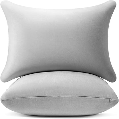 AM AEROMAX 12x20 Memory Foam Throw Pillow Insert, Rectangular Lumbar, White | Decorates bed/sofa/couch | lumbar shape fills pillow cover | resists flattening | comfortable to lean on