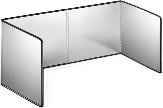4 Sided Oil Splatter Guard, Grease Splatter Screen, 31.5"Dx15.8"Wx11.8"H | Heavy-Duty Stainless Steel Stove Splash Guard, Foldable Oil Proof Baffle Fry Wall Splash Guards, Folds Flat, Heat Safe