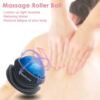 Massage Roller Ball, Tight and Sore Muscles Relief, Manual Massager, Alleviating Shoulder, Arms, Back, Legs, Calves or Muscle Tension - Gray