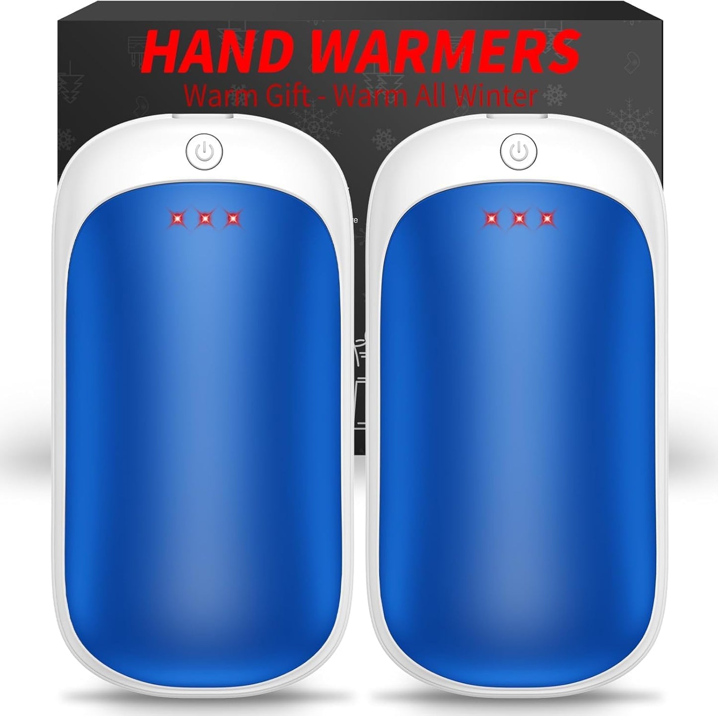 Lerat 2 Pack Hand Warmers Rechargeable, Portable Electric Hand Warmers Reusable, Portable Pocket Heater, Gifts for Men Women Kids, Hunting, Golf, Camping Accessories