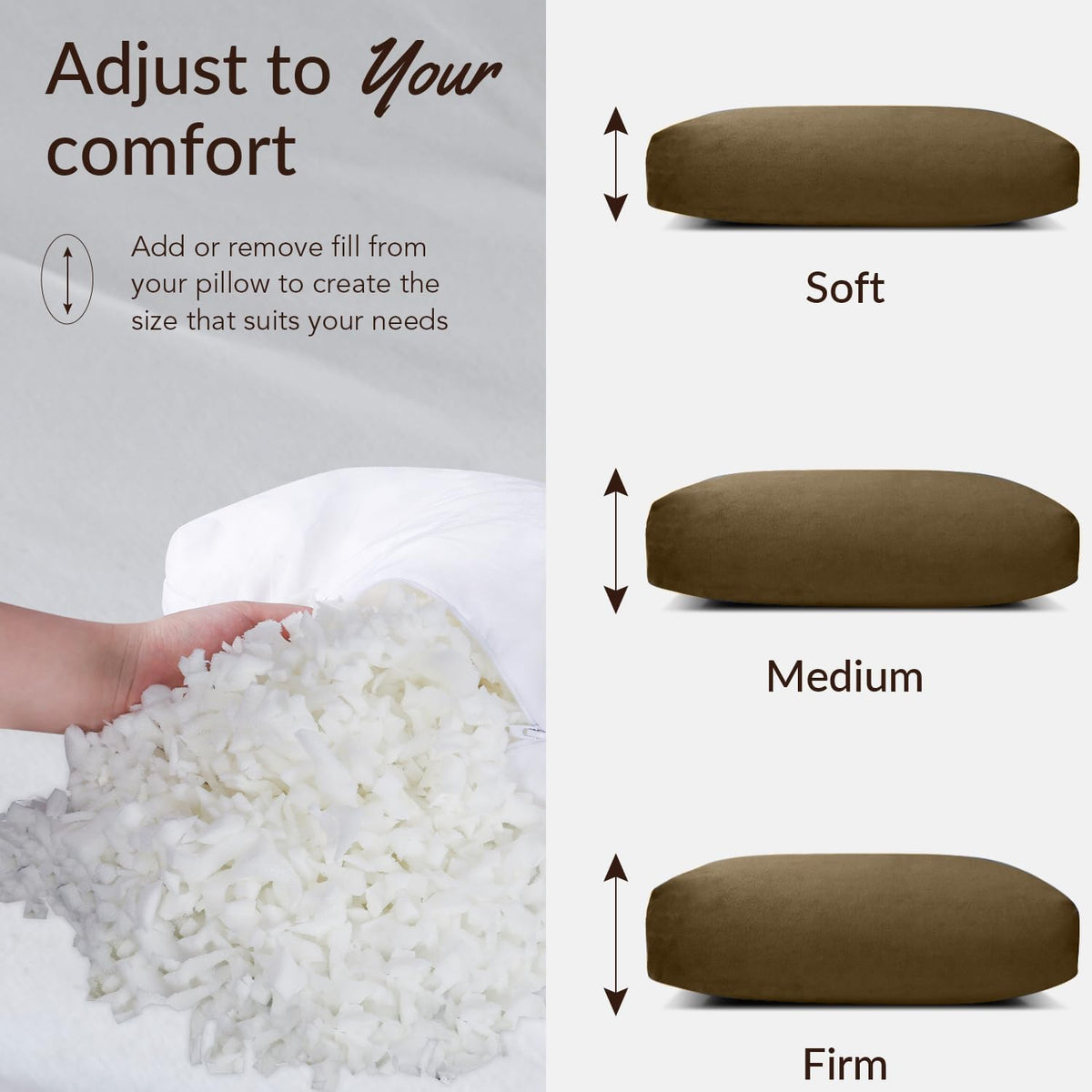 Head Recliner Pillow Adjustable Shredded Memory Foam Headrest Pillows for Recliner Chairs,Non-Slip Velvet Cushion for Pain Relief Neck Support Pillow for Travel Home Sofa Armchair with Zipper Cover