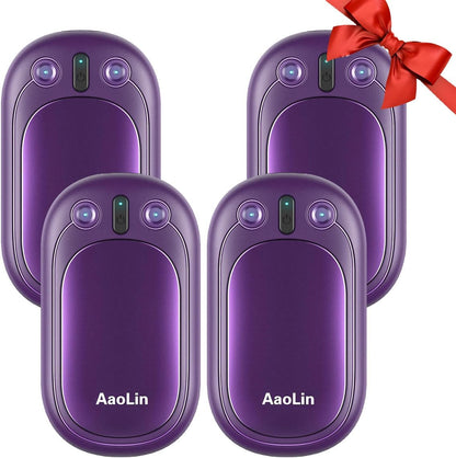 AI Hand Warmers Rechargeable, AaoLin Electric Hand Warmers Reusable, 12Hrs Long Heating, Portable Pocket Handwarmer Great Gift for Outdoors, Camping, Golf, Hunting Gear