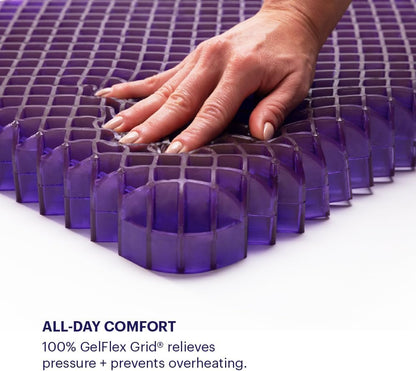 Purple Back Cushion, Lumbar Support Pillow for Office Chair, Car Seat