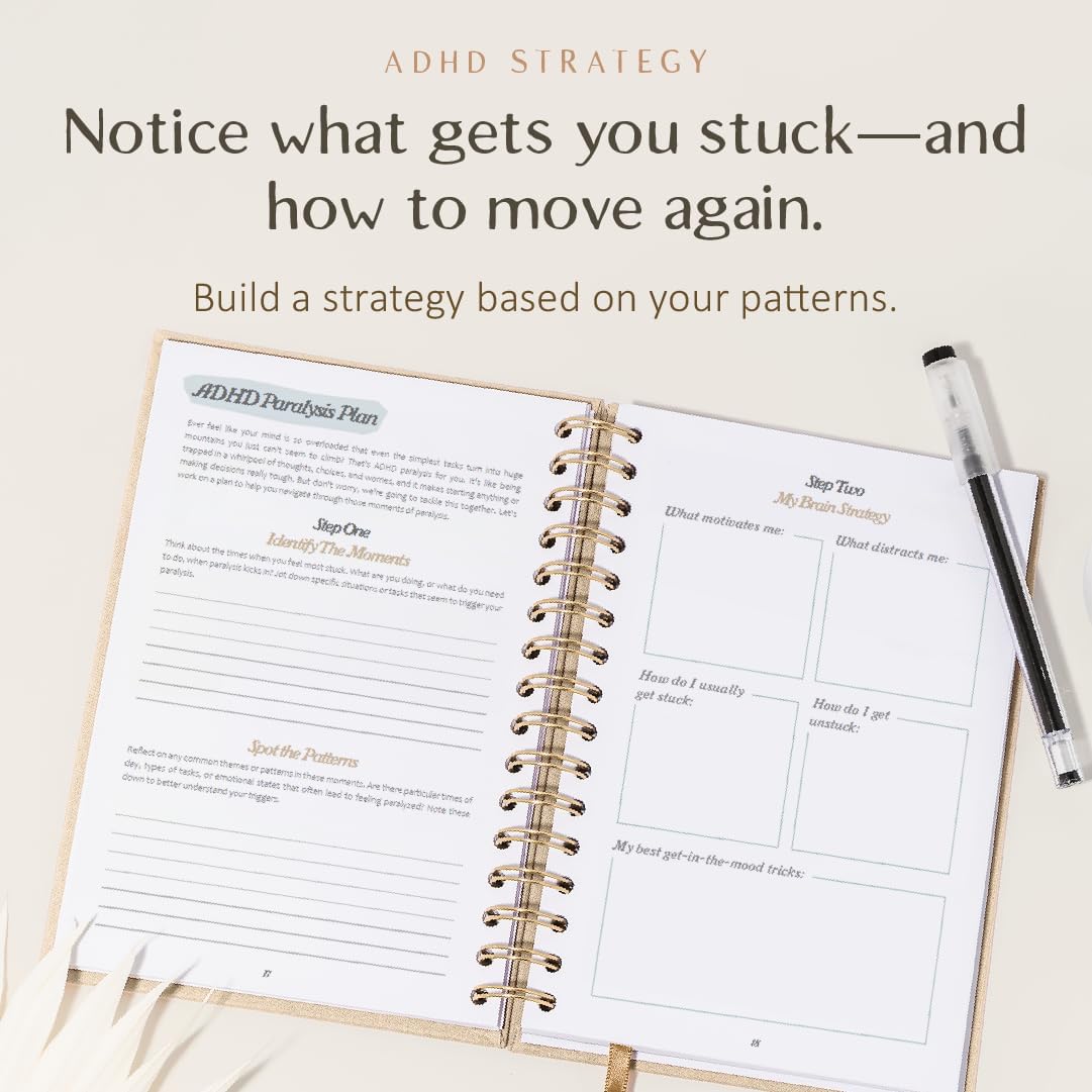 The ADHD Planner for Adults - Undated Daily & Weekly ADHD Journal for Disorganized People, 90 Days - Habit Tracker, Record Emotions & Mood - Academic Goals - Structure & Focus for Adults Brains