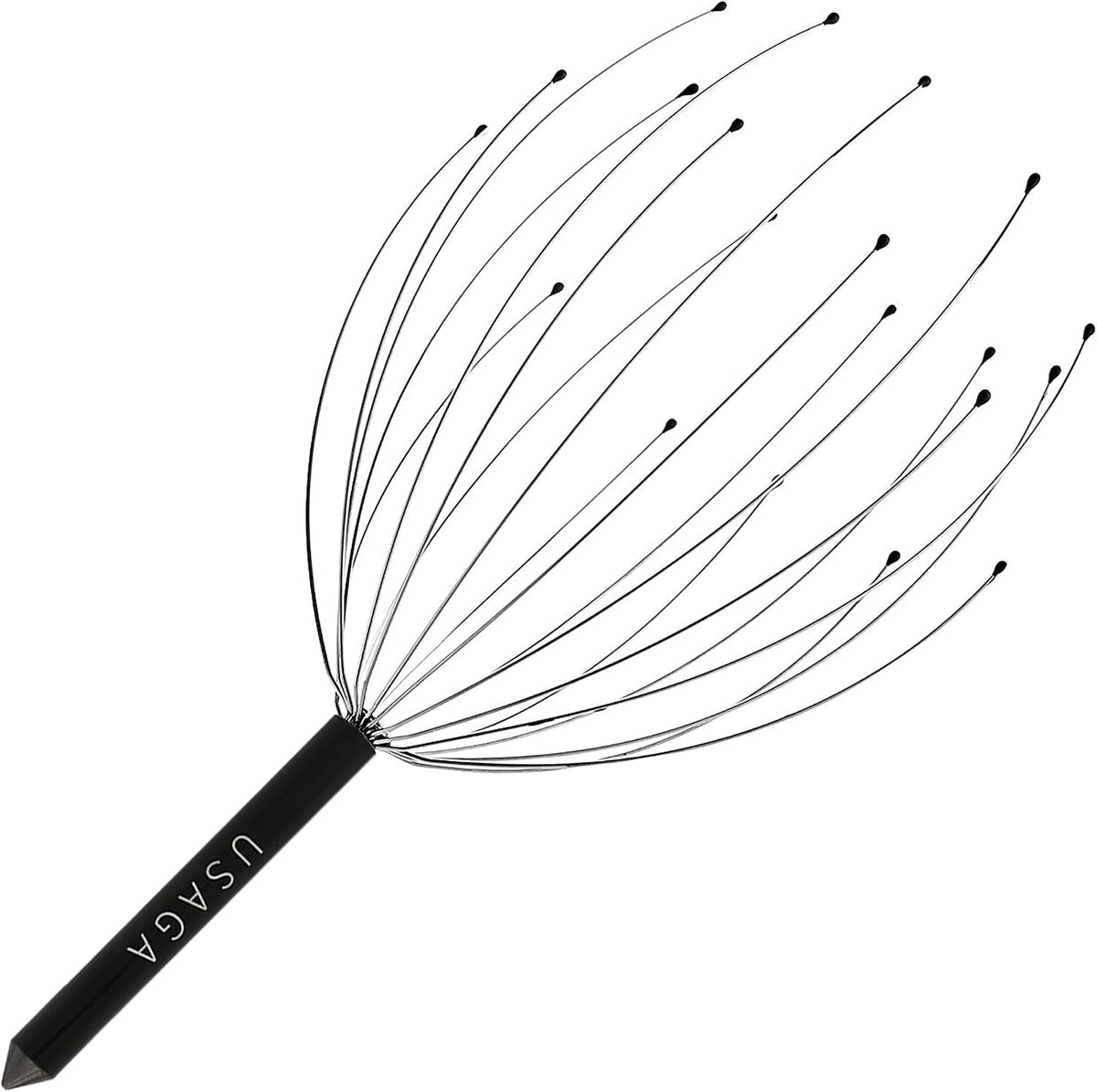 USAGA Head Massager Scalp Massager 20 Fingers Head Scratcher (Red & Blue)
