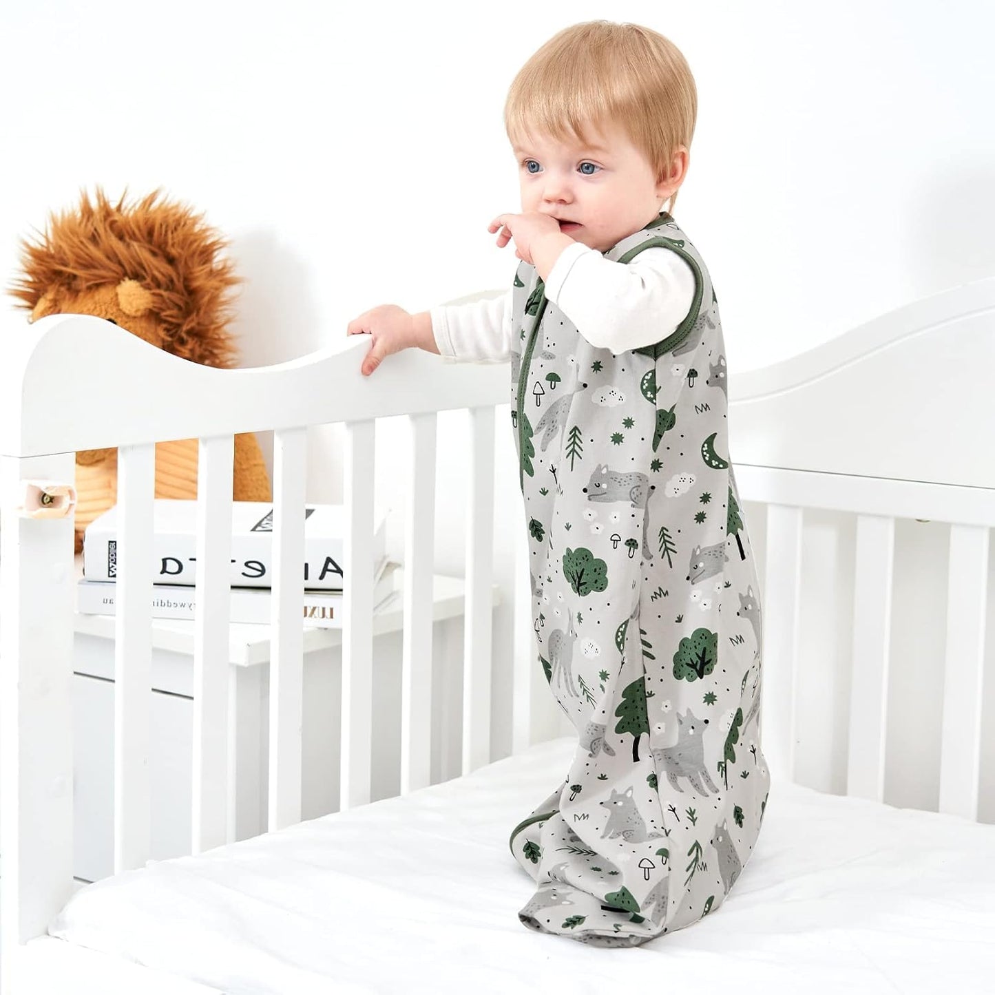 Yoofoss Baby Sleep Sack 0-6 Months Wearable Blanket for Babies 100% Organic Cotton 2-Way Zipper TOG 0.5 Toddler Sleeping Sack 3 Pack, Sleep Sacks