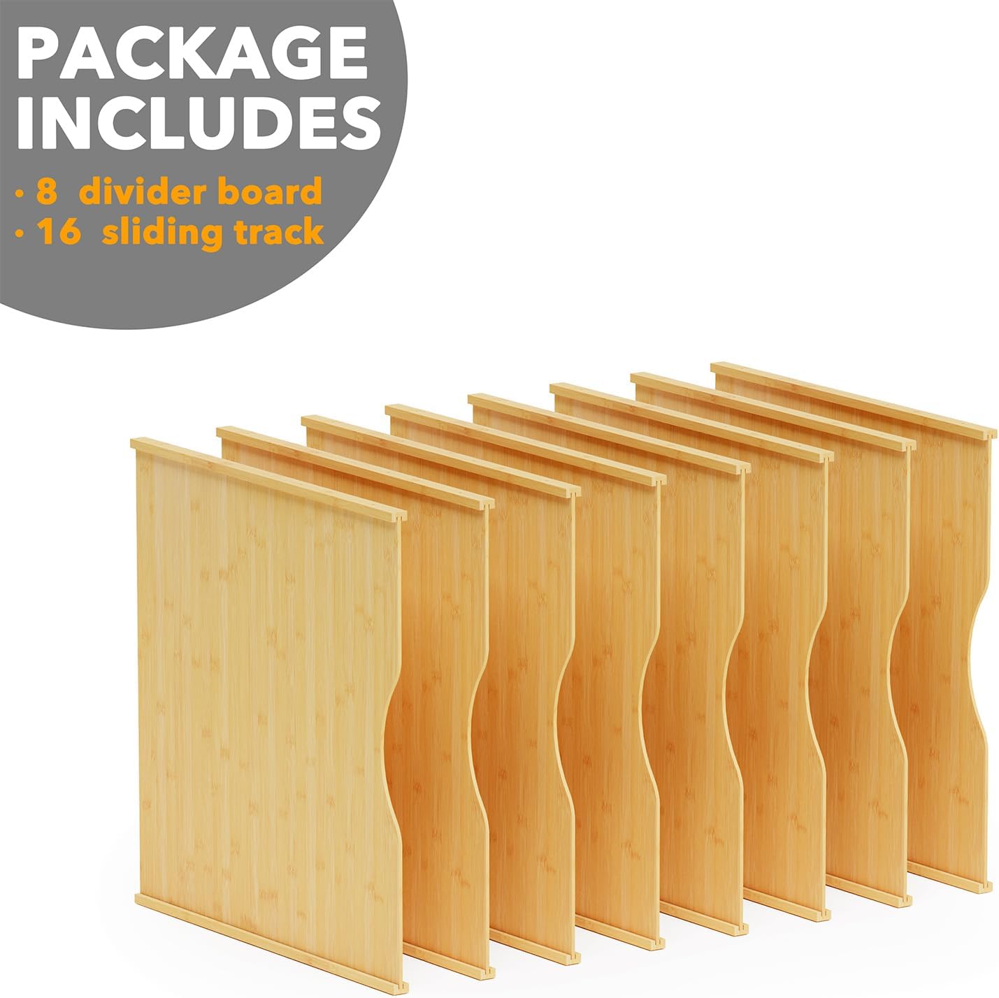 SpaceAid 6 Pack Tray Dividers for Cabinets, Pressboard Kitchen Cookie Baking Sheet Organizer for Cabinet, Vertical Pan and Trays Organizers for Pantry Storage