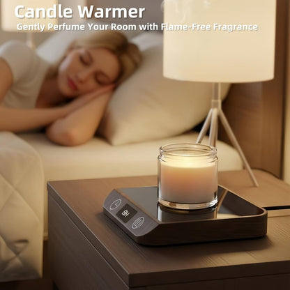 Coffee Mug Warmer & Candle Warmer 2-in-1, 46W Smart Cup Warmer for Desk | 6 Temperature Settings, 12-Hr Timer & 4-Hr Auto Shut-Off, Gift for Coffee Lovers, Home Office & Desk Warmer
