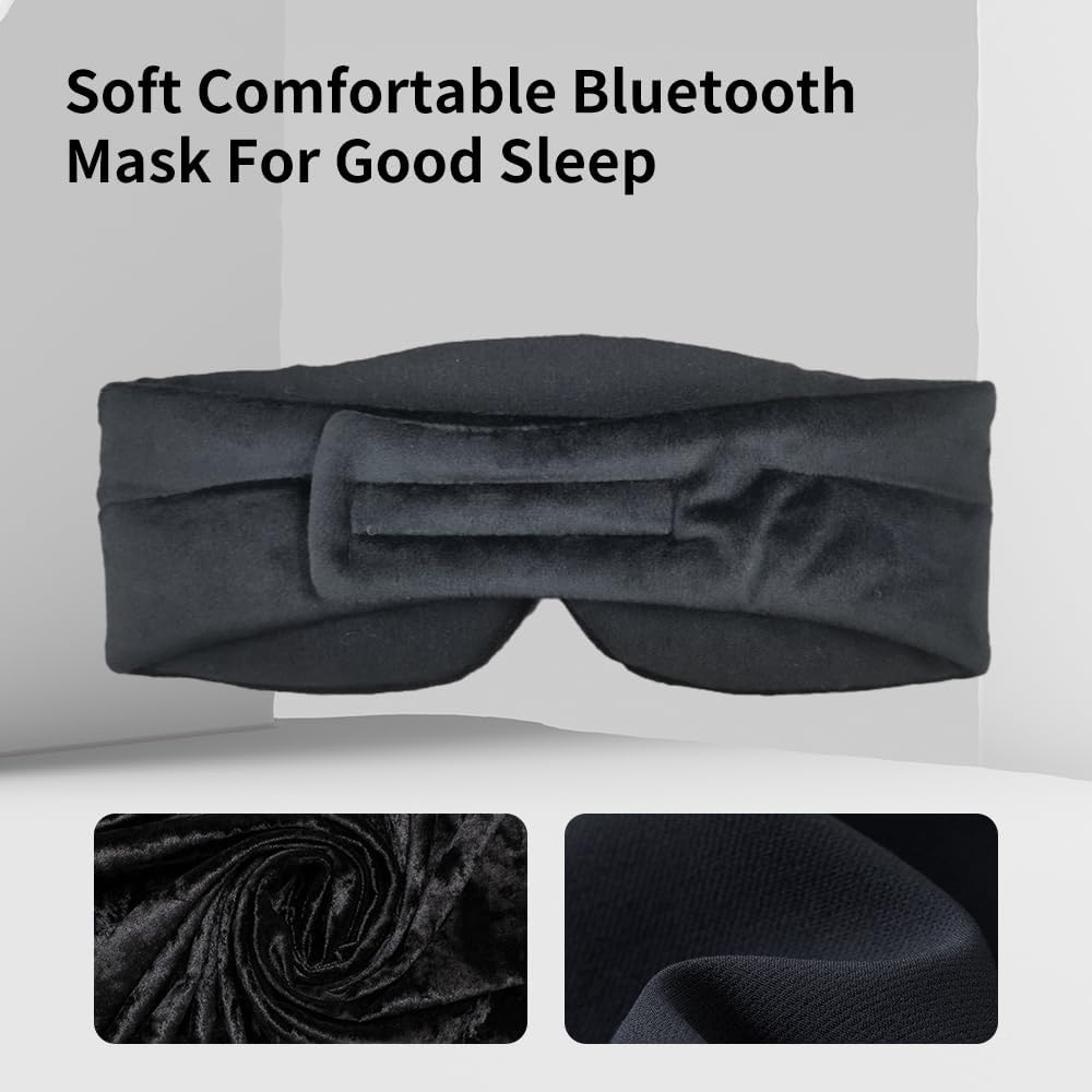 Joythink Sleep Headphones Bluetooth Sleep Mask Silk Headband Earphones Bluetooth Eye Mask for Sleeping On Side Blackout Soft Sleep Earphones Music Kids Children Eye Cover Purple