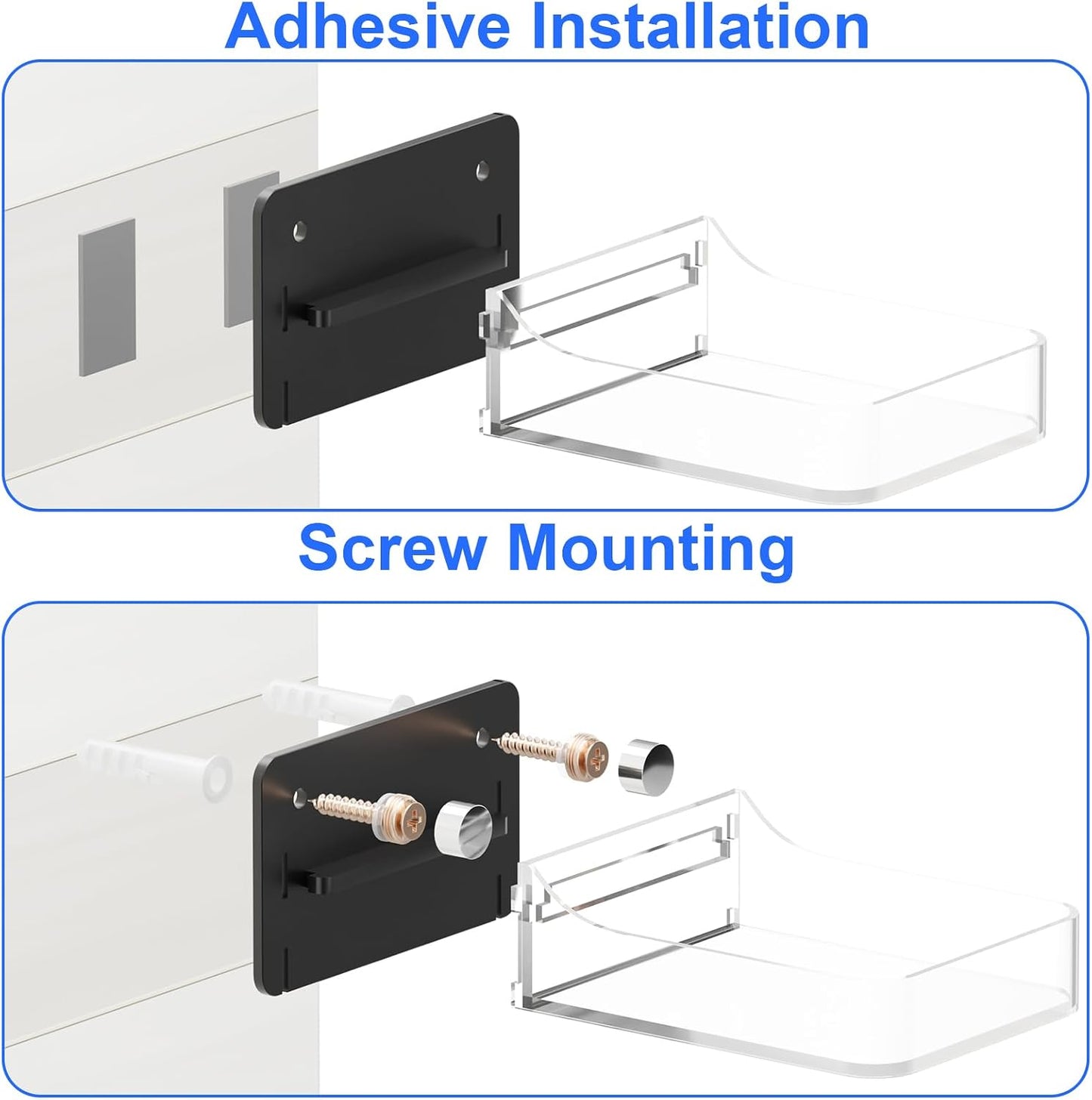 Acrylic Dispenser Drip Tray Wall Mount Removal Soap Dispenser Bracket, Laundry Detergent Drip Catcher Prevent Dripping and Spraying, Soap Dispenser Water Tray, Detachable for Cleaning