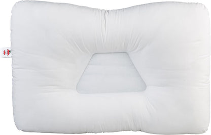 Tri-Core Ergonomic Cervical Pillow Neck Pain Relief Petite WH Firm | Contoured cervical pillow supports spinal alignment for side and back sleepers to promote neck comfort and restful sleep.