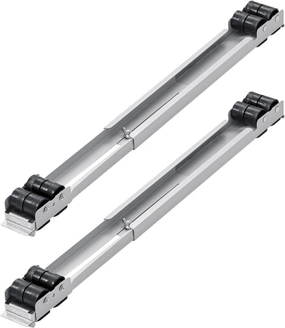 VEVOR Appliance Rollers Heavy Duty, Extendable Appliance Rollers Mobile Washing Machine Base, Mini Fridge Stand Moving Cart for Refrigerators, Dryers, Dishwashers, White
