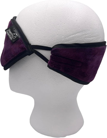 Dream Essentials Utopia Luxury Plush Sleep Mask, Handmade in the USA, Breathable Cotton, Adjustable Wide Headband, Men and Women, Nose Bridge for Light Block, Travel, Yoga, Meditation (Tie Dye Purple)