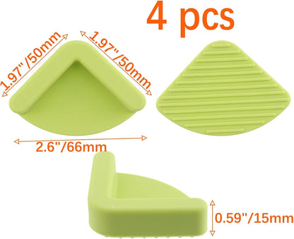 Semetall 1.5 Inch Rubber Caster Cups 8 Pack Black | Non Slip Furniture Coasters Floor Protectors for Bed Couch Table Chair
