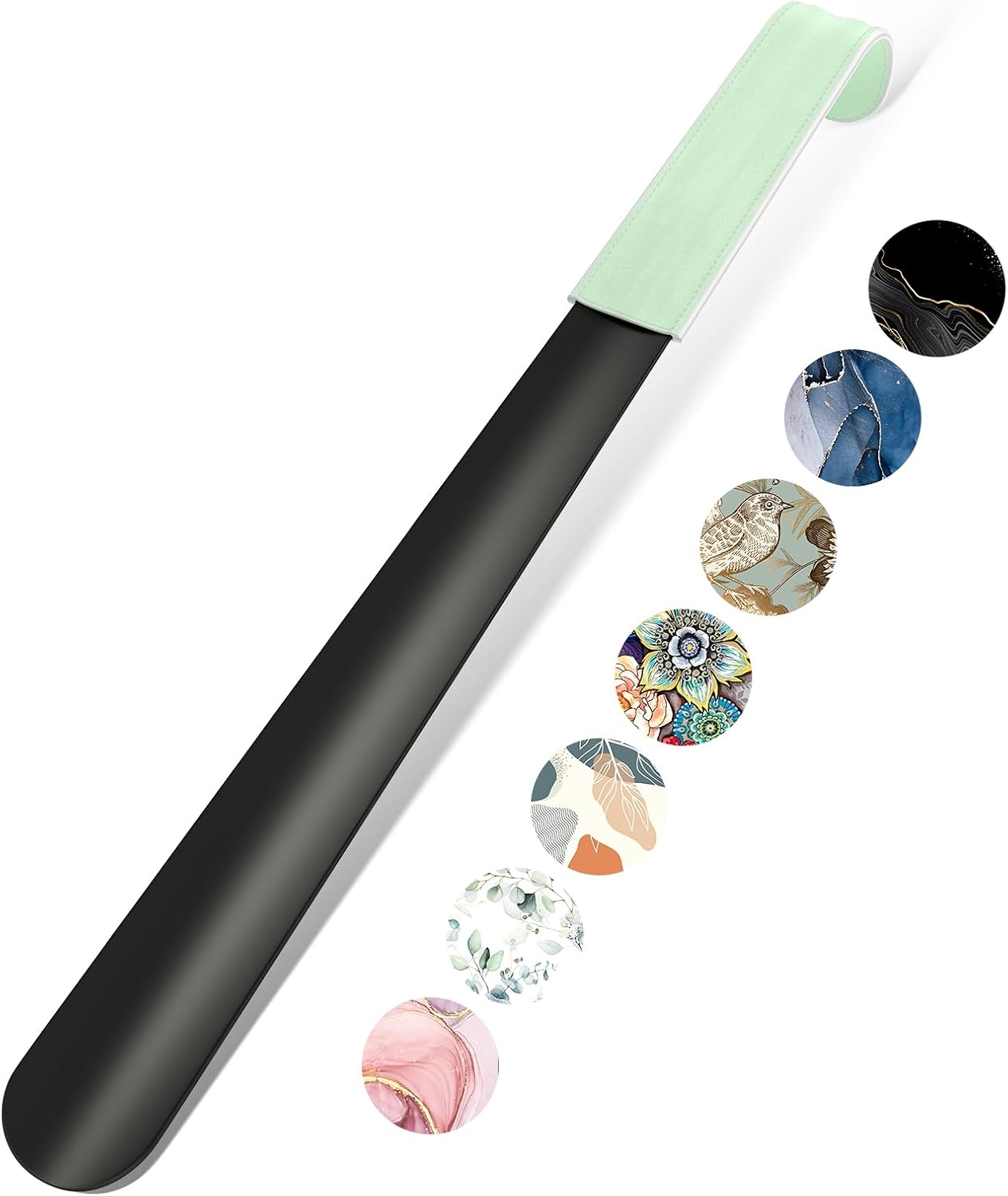 16.5 Inch Long Handle Shoe Horn for Seniors Men Women Kids, Metal Shoe Horns for Boots