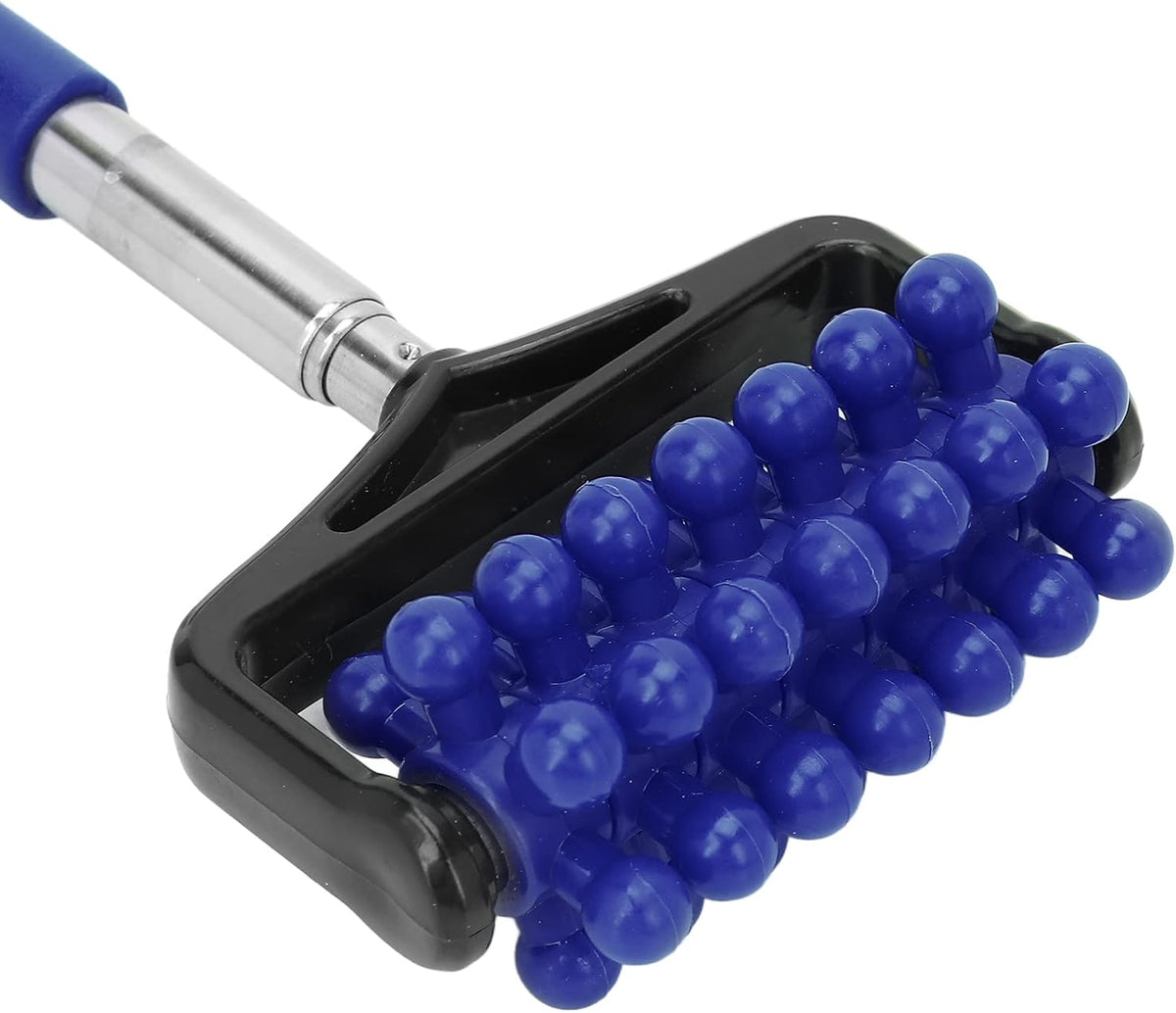 Telescopic Yoga Massage Stick for Men and Women – Granular Body Roller for Neck, Back, Legs, Home Use (Navy Blue)