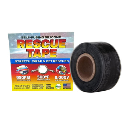 Bond It Rescue Tape, Self-Fusing Silicone for Emergency Plumbing, Pipe & Hose Repair, Electrical Insulation, Waterproof, 950PSI, Made in USA, 1" x 12', Clear