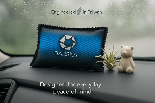 BARSKA Rechargeable Desiccant Dehumidifier - Safe Moisture Absorber for Home Closets, Gun Safes, Basement, Garage, Cars, Microwaveable - Portable Blue Dehumidifying Solution