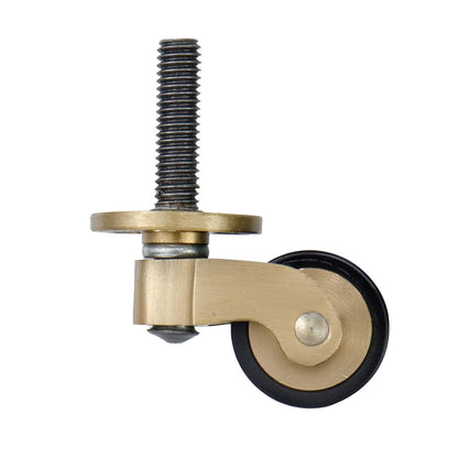 Semetall 4PCS Swivel Caster Wheels Square Cup Furniture Castors (Bronze) | 150kg Load Capacity, with Screws for Piano Feet, Sofa, Table, 1.02 Inch (26mm) Wheels