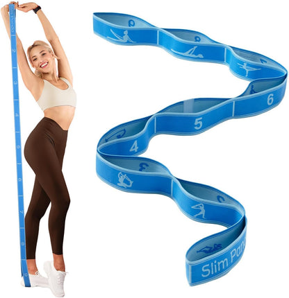Stretch Strap, Multi-Loop for Physical Therapy,Elastic Yoga Stretching Strap for Dance,Yoga, Pilates & Gymnastics Exercise, Ballet Stretching Band for Flexibility, Leg Stretching