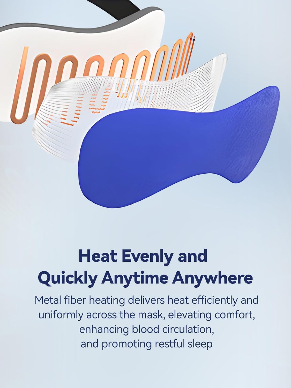 Heated Eye Mask for Dry Eye Relief, Cordless Warm Compress Sleep Mask with 4 Heat Settings & Timer, Rechargeable Silk Eye Warmer for Migraine, Travel, Women Men Black