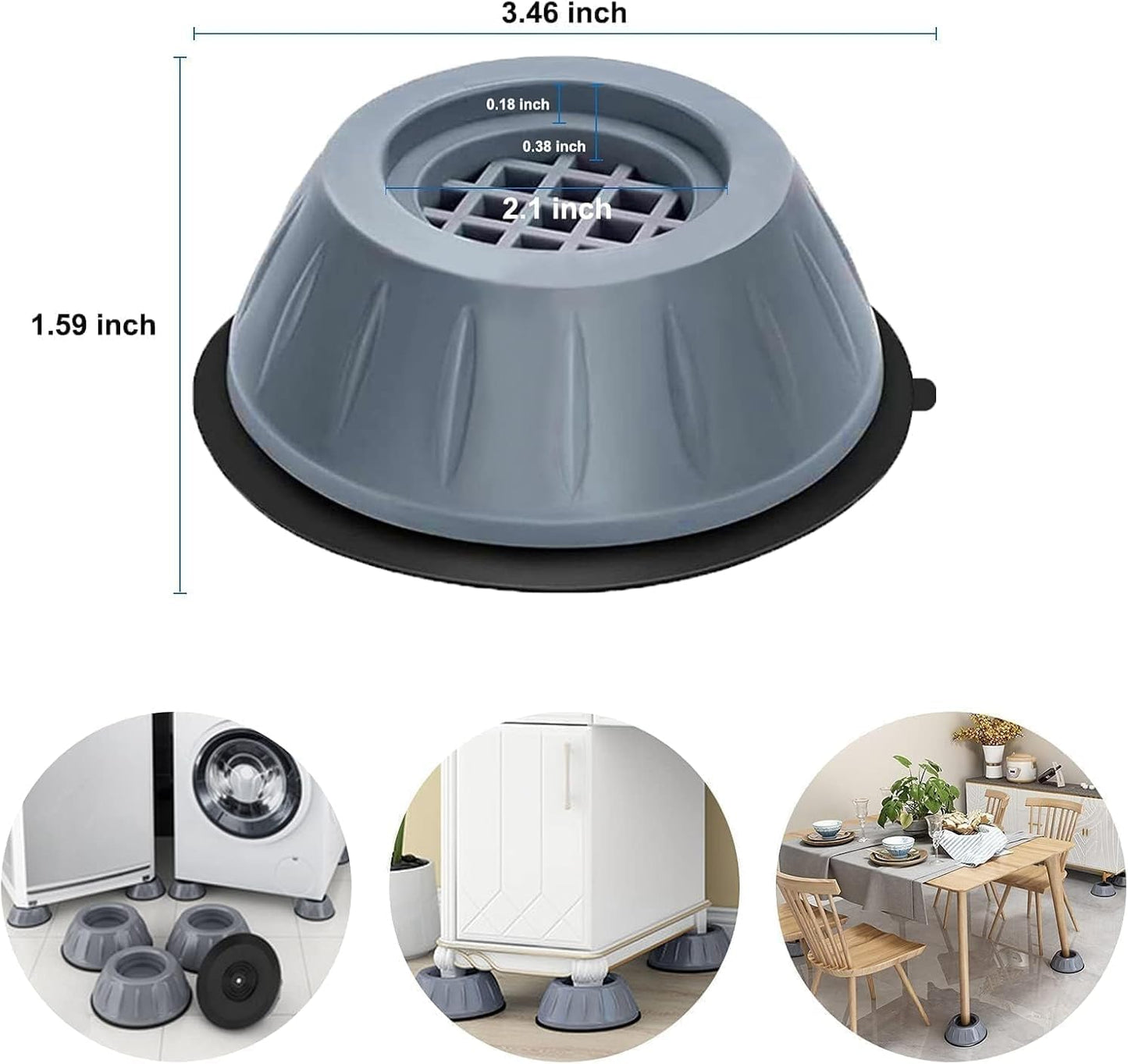 Washing Machine Drain Pan, 27x27 Inch Silicone Mat with Raised Edge | Waterproof Leak Protector Tray for Under Washer and Dryer, Anti-Slip and Foldable Laundry Room Mat