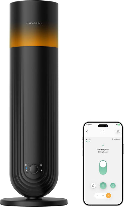 Airversa U1 Smart Hotel Waterless Diffuser with 100mL Oils Kit, Black