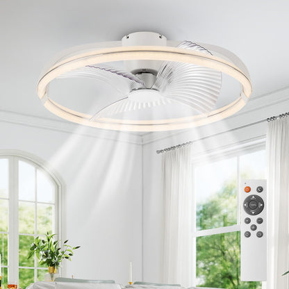 18.9" RGB Flush Mount Ceiling Fan with Light, 6 Speeds 3 Colors | Indoor Ceiling Fan · RGB+3CCT Dimmable · App/Remote Control · Quiet DC · 6-Speed Reversible · Flush Mount 18.9" · Kids Room